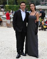 MFW - Amy Jackson And Ed Westwick At Alberta Ferretti