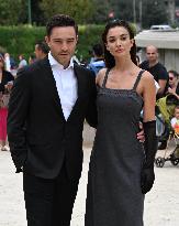 MFW - Amy Jackson And Ed Westwick At Alberta Ferretti