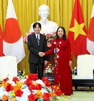 Japan crown prince, crown princess in Hanoi