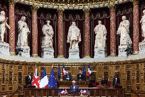 King Charles Visit To France - Speech In The Senate