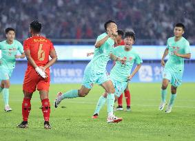 (SP)CHINA-HANGZHOU-ASIAN GAMES-FOOTBALL-MEN'S SECOND ROUND-GROUP A-MYA VS CHN (CN)