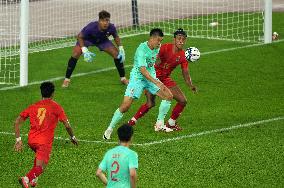 (SP)CHINA-HANGZHOU-ASIAN GAMES-FOOTBALL-MEN'S SECOND ROUND-GROUP A-MYA VS CHN (CN)