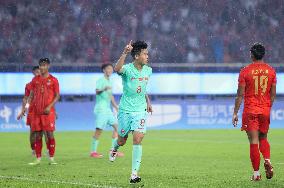 (SP)CHINA-HANGZHOU-ASIAN GAMES-FOOTBALL-MEN'S SECOND ROUND-GROUP A-MYA VS CHN (CN)