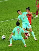 (SP)CHINA-HANGZHOU-ASIAN GAMES-FOOTBALL-MEN'S SECOND ROUND-GROUP A-MYA VS CHN (CN)