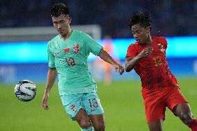 (SP)CHINA-HANGZHOU-ASIAN GAMES-FOOTBALL-MEN'S ROUND-GROUP A-MYA VS CHN (CN)