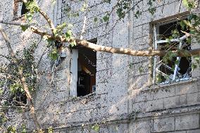 Aftermath of Russian rocket attack on Kharkiv