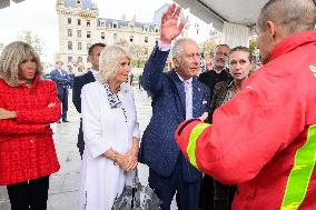 King Charles Visit To France - Visit To Notre-Dame de Paris