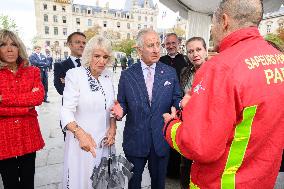 King Charles Visit To France - Visit To Notre-Dame de Paris