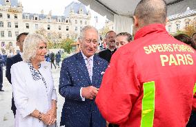 King Charles Visit To France - Visit To Notre-Dame de Paris