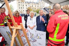 King Charles Visit To France - Visit To Notre-Dame de Paris