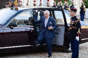 King Charles III and Queen Camilla at the Elysee Palace - Paris