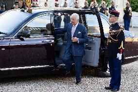 King Charles III and Queen Camilla at the Elysee Palace - Paris
