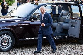King Charles III and Queen Camilla at the Elysee Palace - Paris