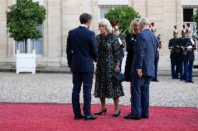 King Charles III and Queen Camilla at the Elysee Palace - Paris