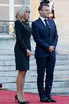 King Charles III and Queen Camilla at the Elysee Palace - Paris