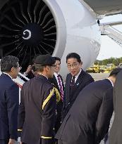 Japan PM Kishida heads home from New York