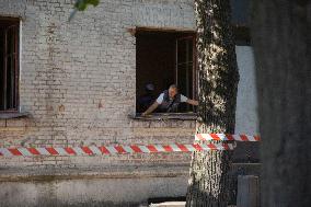 Consequences of Russian missile strike in Cherkasy