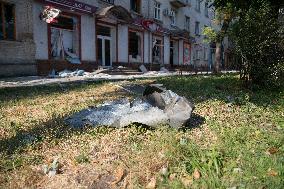 Consequences of Russian missile strike in Cherkasy