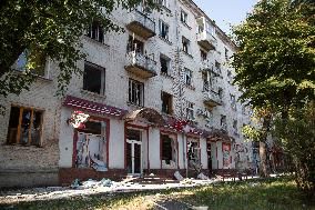 Consequences of Russian missile strike in Cherkasy