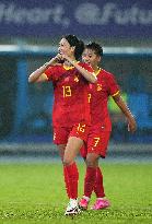 (SP)CHINA-HANGZHOU-ASIAN GAMES-FOOTBALL-WOMEN'S ROUND-GROUP A-CHN VS MGL (CN)