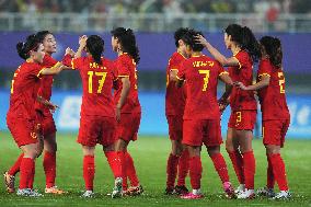 (SP)CHINA-HANGZHOU-ASIAN GAMES-FOOTBALL-WOMEN'S ROUND-GROUP A-CHN VS MGL (CN)