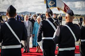 King Charles Visit To France - At Bordeaux Merignac Airport