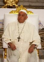 Pope Francis Visits Marseille - At the Basilica of Notre Dame de la Garde