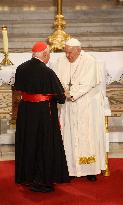 Pope Francis Visits Marseille - At the Basilica of Notre Dame de la Garde