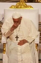 Pope Francis Visits Marseille - At the Basilica of Notre Dame de la Garde