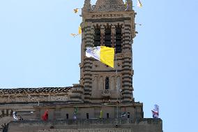 Pope Francis Visits Marseille - At the Basilica of Notre Dame de la Garde