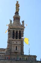 Pope Francis Visits Marseille - At the Basilica of Notre Dame de la Garde