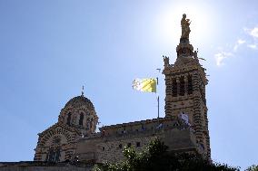 Pope Francis Visits Marseille - At the Basilica of Notre Dame de la Garde