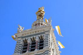 Pope Francis Visits Marseille - At the Basilica of Notre Dame de la Garde