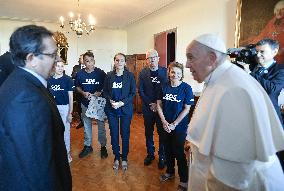 Pope Francis Visits Marseille - Meeting With SOS Mediterranee