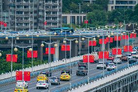 Chinese Celebrate National Day in Chongqing