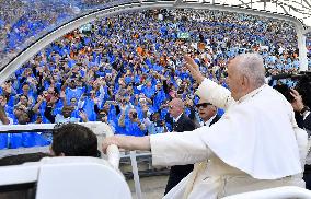 Pope Francis Visits Marseille - Mass At The Stadium