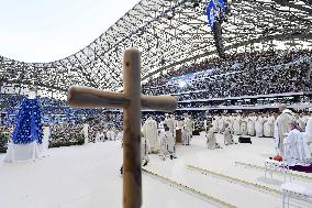 Pope Francis Visits Marseille - Mass At The Stadium