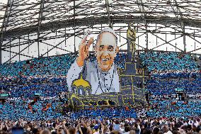 Pope Francis Visits Marseille - Mass at the Velodrome stadium