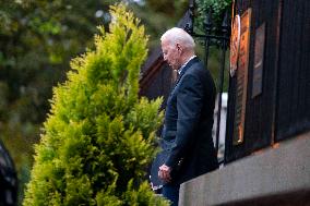 US President Joe Biden Attends Afternoon Mass in Washington, DC