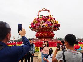 Chinese Welcome National Day in Beijing