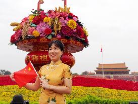 Chinese Welcome National Day in Beijing