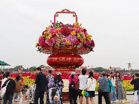 Chinese Welcome National Day in Beijing