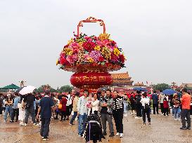 Chinese Welcome National Day in Beijing