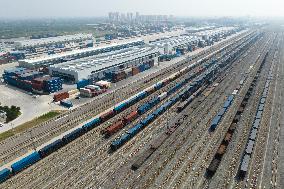 CHINA-SHAANXI-XI'AN-BRI-FREIGHT TRAIN-INT'L PORT (CN)