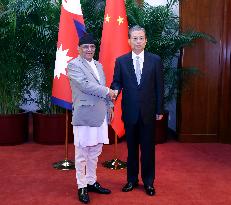 CHINA-BEIJING-ZHAO LEJI-NEPALESE PM-MEETING (CN)