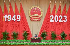 CHINA-BEIJING-WANG HUNING-NATIONAL DAY-RECEPTION (CN)