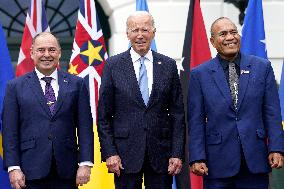 Joe Biden with Pacific Islands leaders - Washington