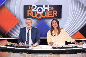 French TV Host Laurent Ruquier New Show on BFMTV - Paris