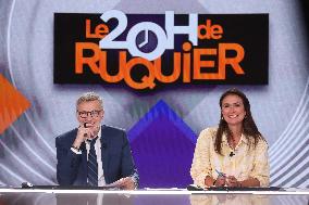 French TV Host Laurent Ruquier New Show on BFMTV - Paris