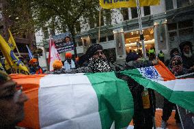 Sikhs Stage Protests Against Indian Government Over Murder - Canada